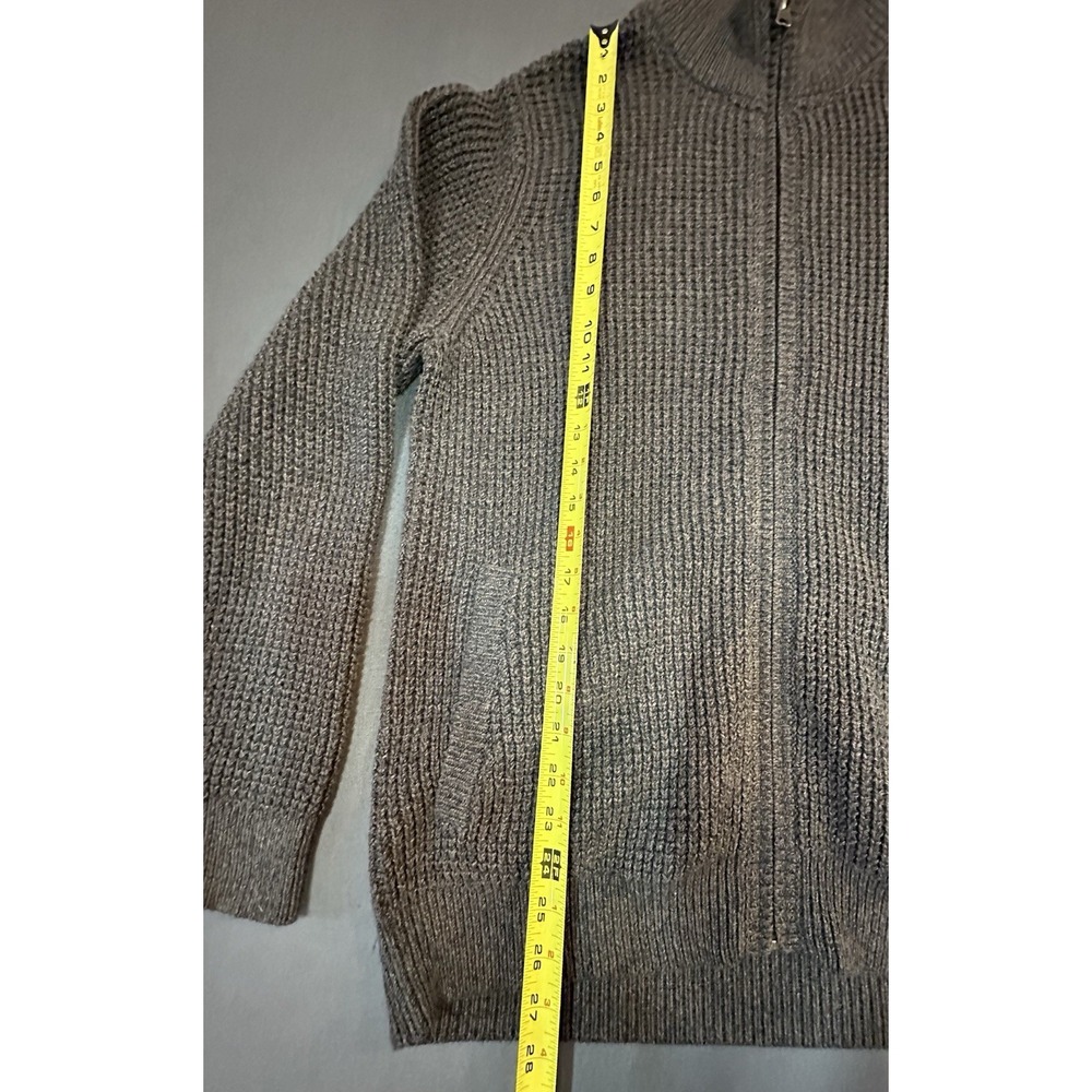 Vintage LL Bean Sweater Mens Size M Cable Knit Pullover Full Zip Heavy - Picture 5 of 7